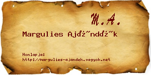 Margulies Ajándék névjegykártya